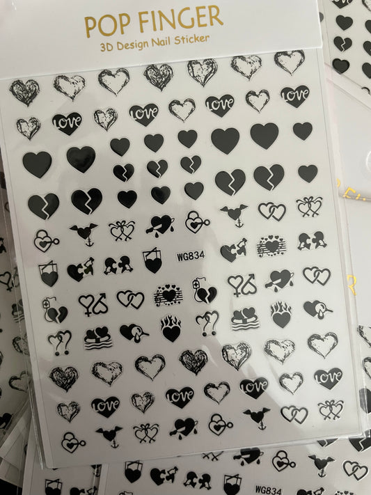 BLACK HEART 🖤 DECALS